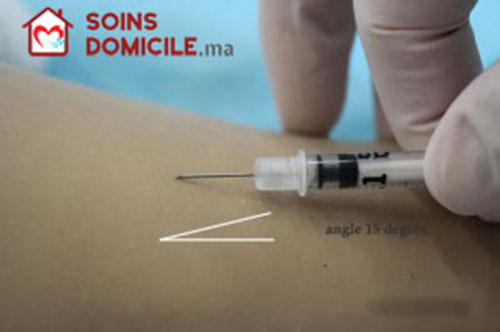 Les injections à domicile à Casablanca<br />
L’injection sous-cutanée pour une absorption lente<br />
L’injection intraveineuse pour une action très rapide<br />
L’injection intramusculaire pour une absorption rapide<br />
L’injection intradermique (par ex. pour des réactions cutanées)<br />
Video : types des injections par SoinsDomicile.ma